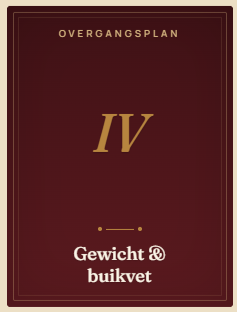 Gewicht & buikvet — sub-gids IV